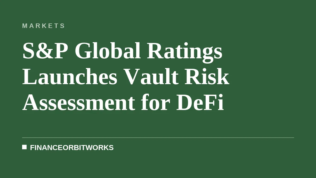 S&P Global Ratings Launches Vault Risk Assessment for DeFi