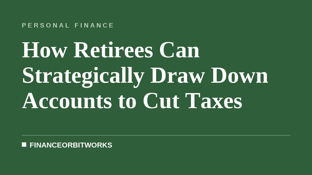 How Retirees Can Strategically Draw Down Accounts to Cut Taxes