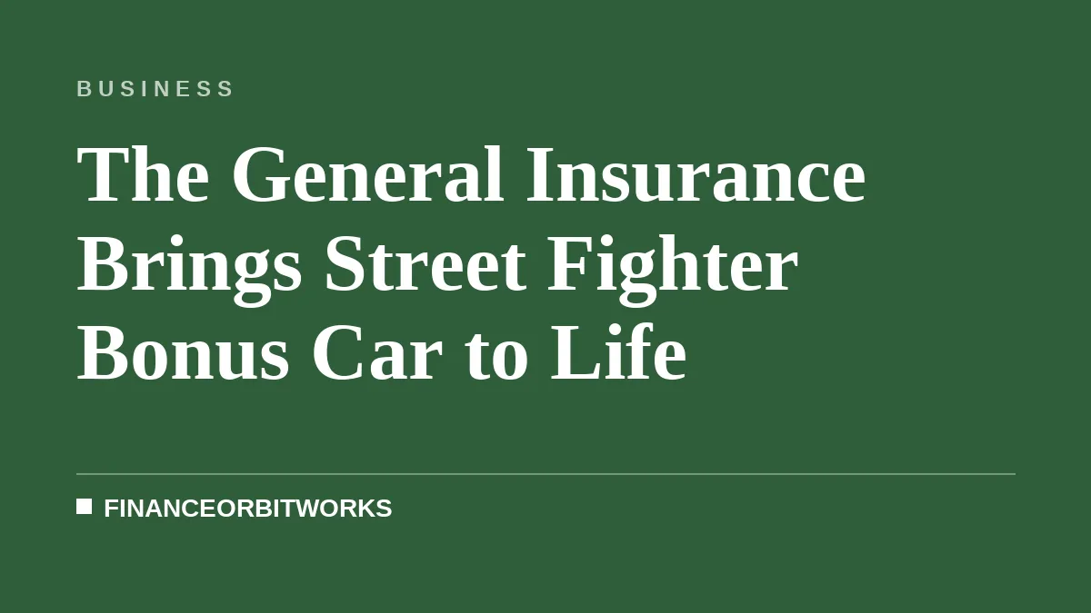 The General Insurance Brings Street Fighter Bonus Car to Life