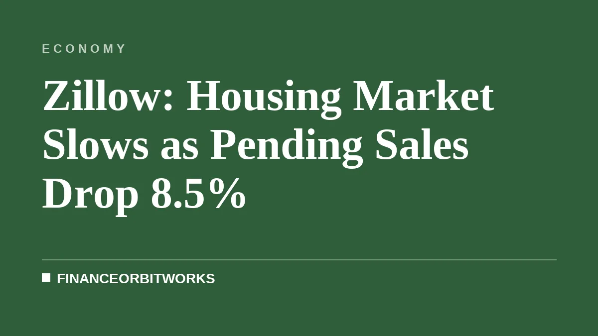 Zillow: Housing Market Slows as Pending Sales Drop 8.5%