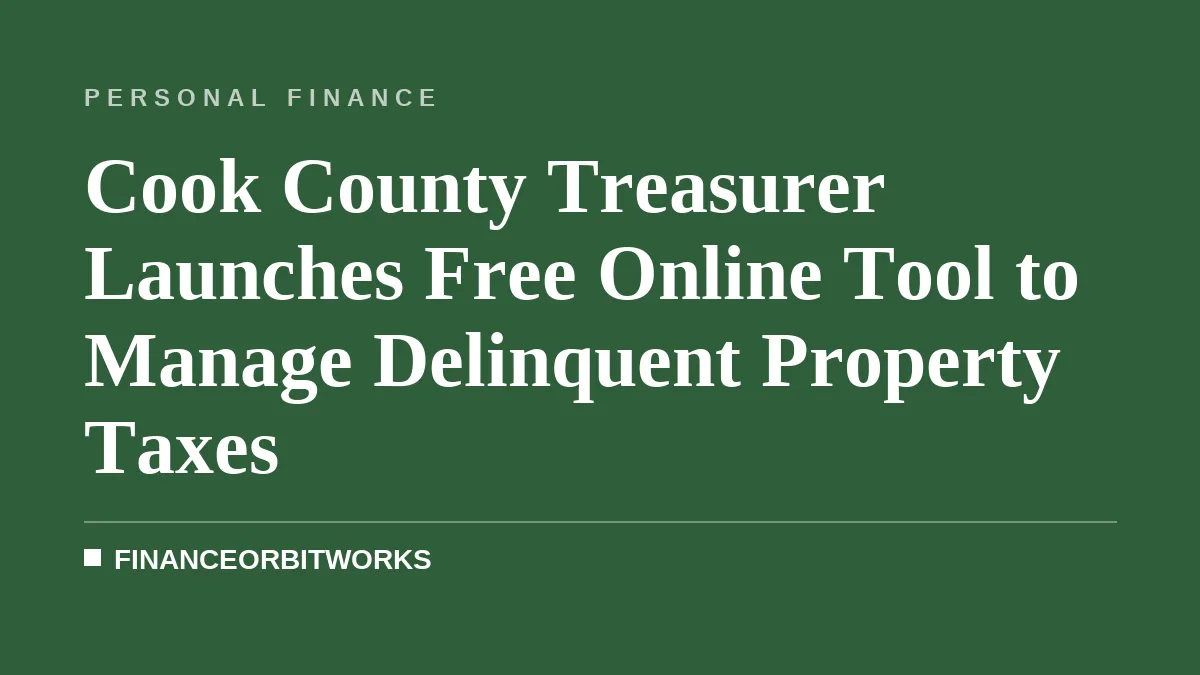 Cook County Treasurer Launches Free Online Tool to Manage Delinquent Property Taxes