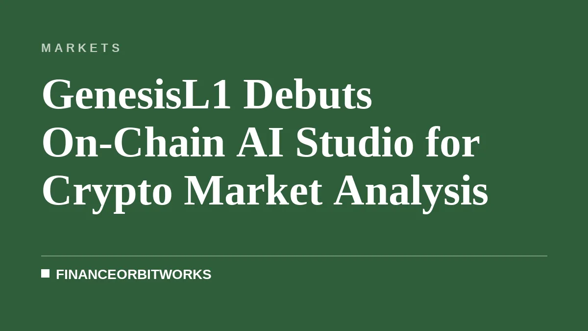GenesisL1 Debuts On-Chain AI Studio for Crypto Market Analysis