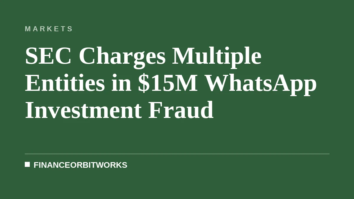 SEC Charges Multiple Entities in $15M WhatsApp Investment Fraud