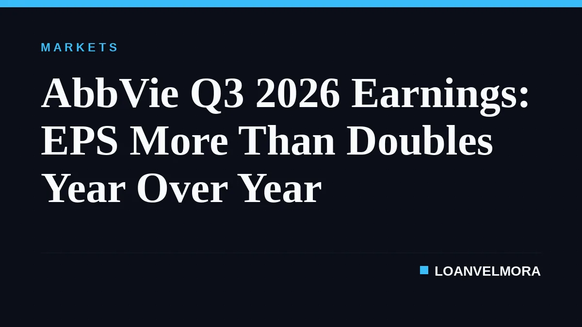 AbbVie Q3 2026 Earnings: EPS More Than Doubles Year Over Year