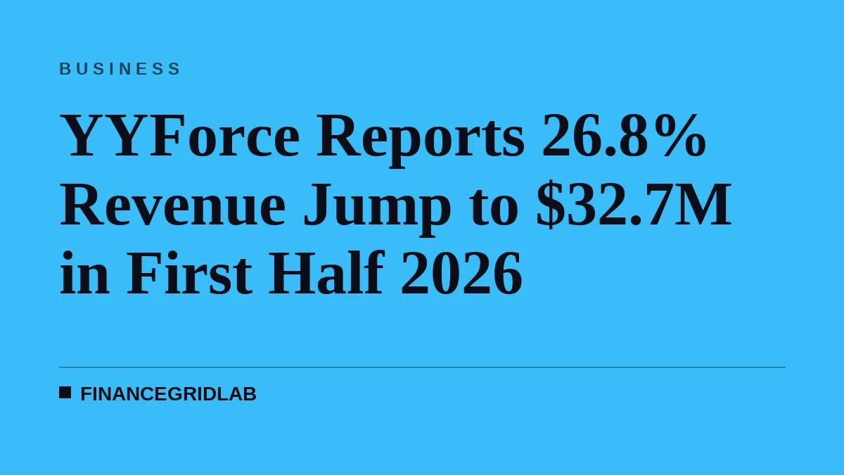 YYForce Reports 26.8% Revenue Jump to $32.7M in First Half 2026