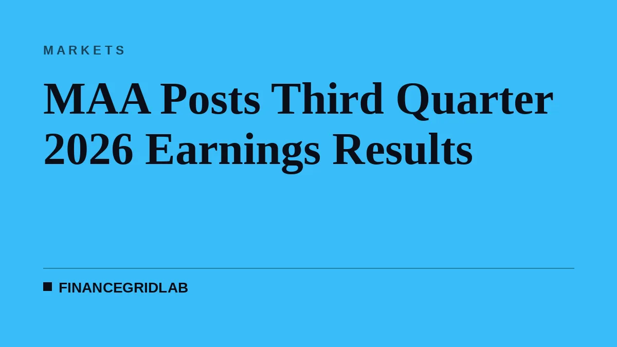MAA Posts Third Quarter 2026 Earnings Results