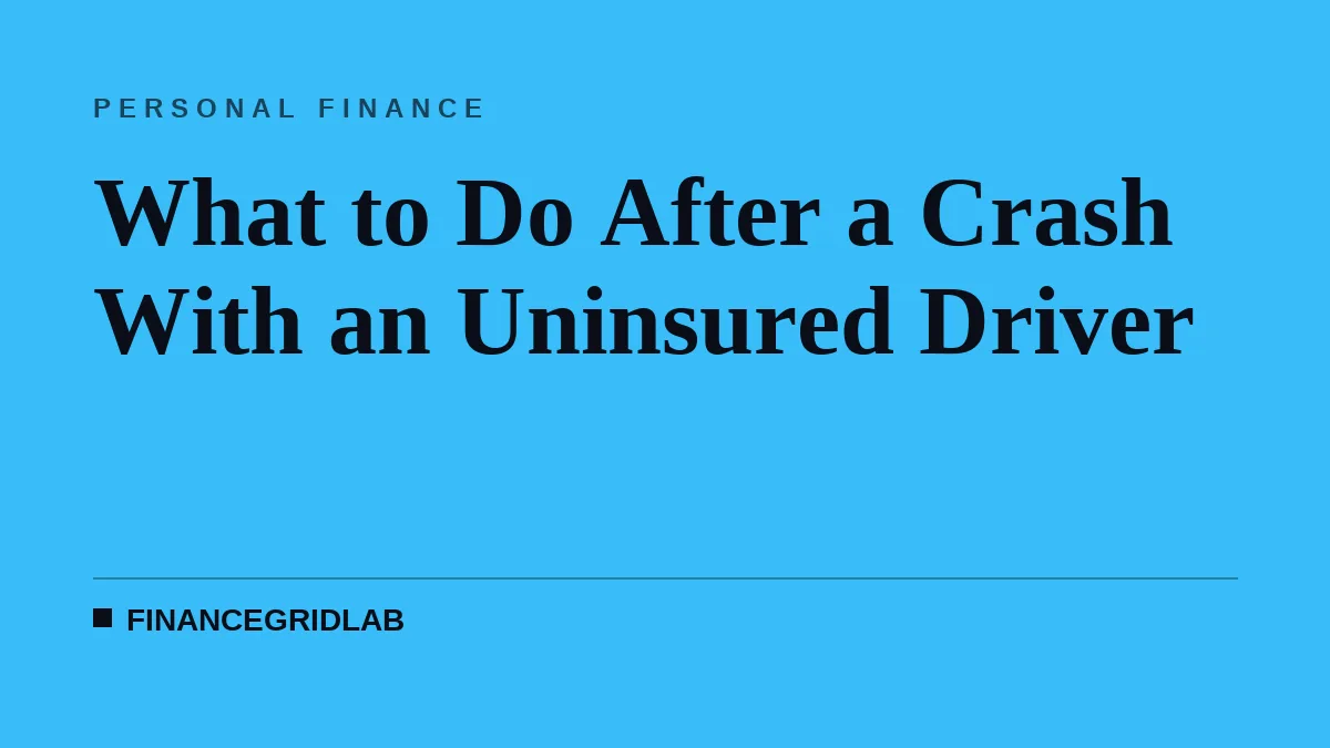 What to Do After a Crash With an Uninsured Driver
