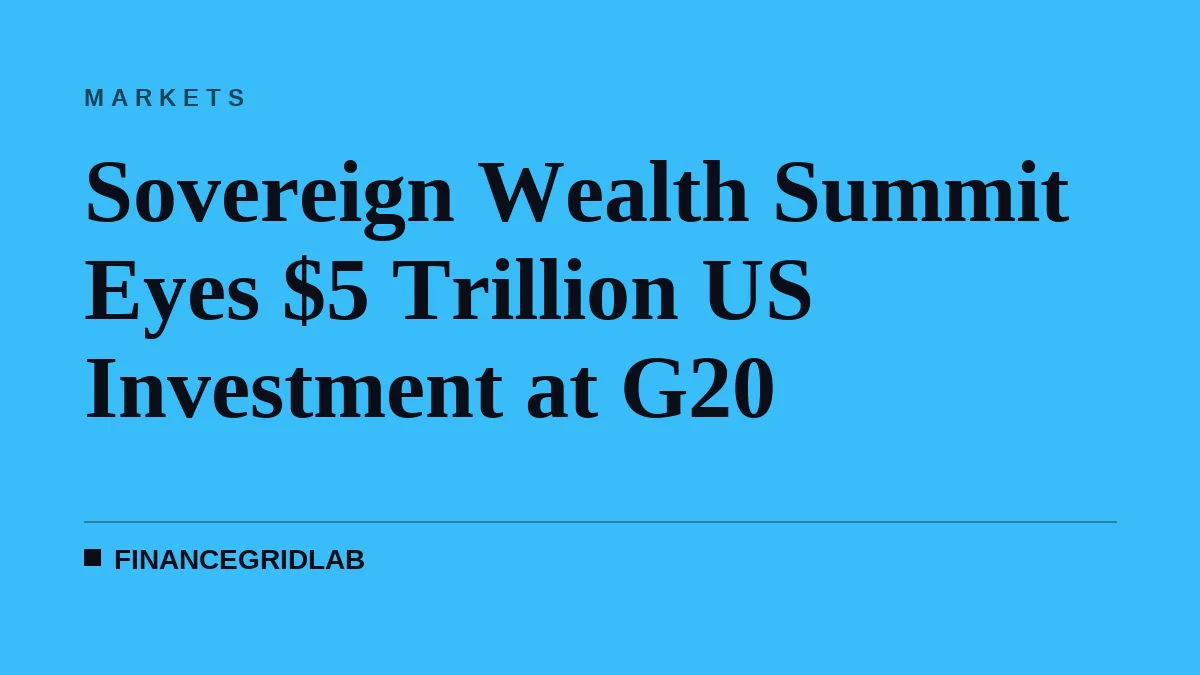Sovereign Wealth Summit Eyes $5 Trillion US Investment at G20
