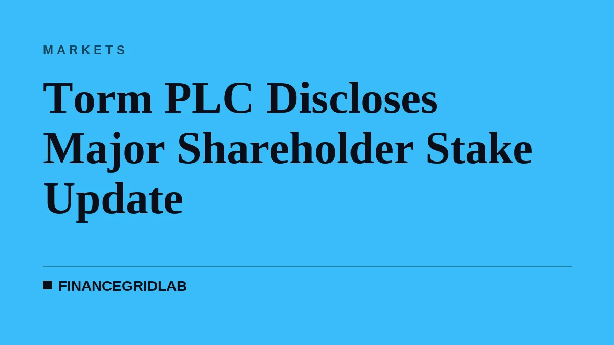 Torm PLC Discloses Major Shareholder Stake Update