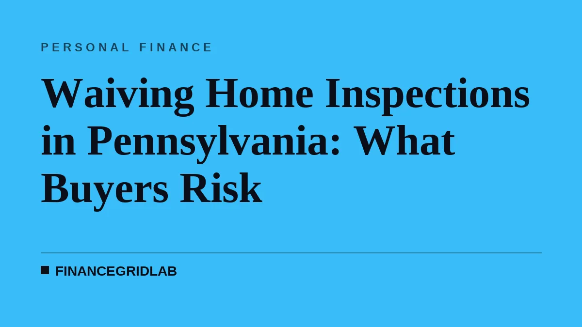Waiving Home Inspections in Pennsylvania: What Buyers Risk