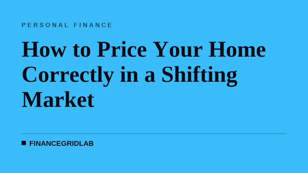 How to Price Your Home Correctly in a Shifting Market