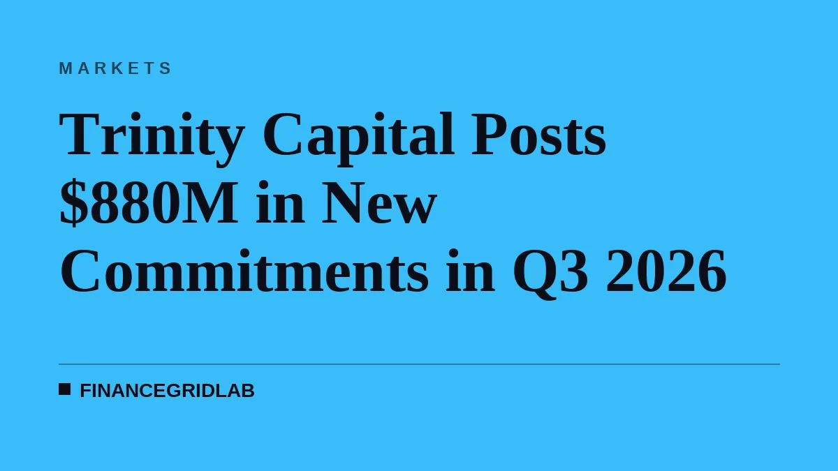 Trinity Capital Posts $880M in New Commitments in Q3 2026
