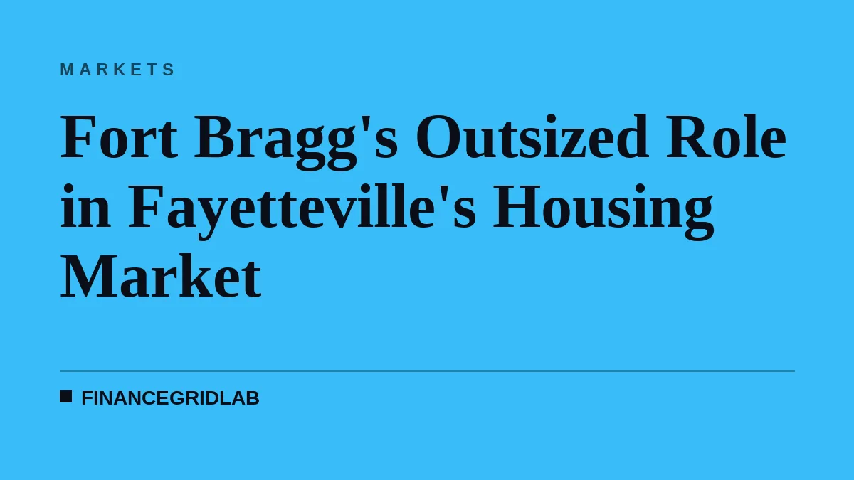Fort Bragg's Outsized Role in Fayetteville's Housing Market