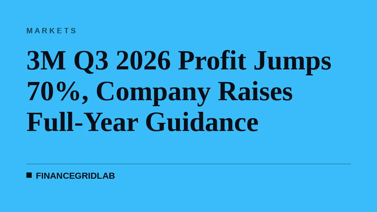 3M Q3 2026 Profit Jumps 70%, Company Raises Full-Year Guidance