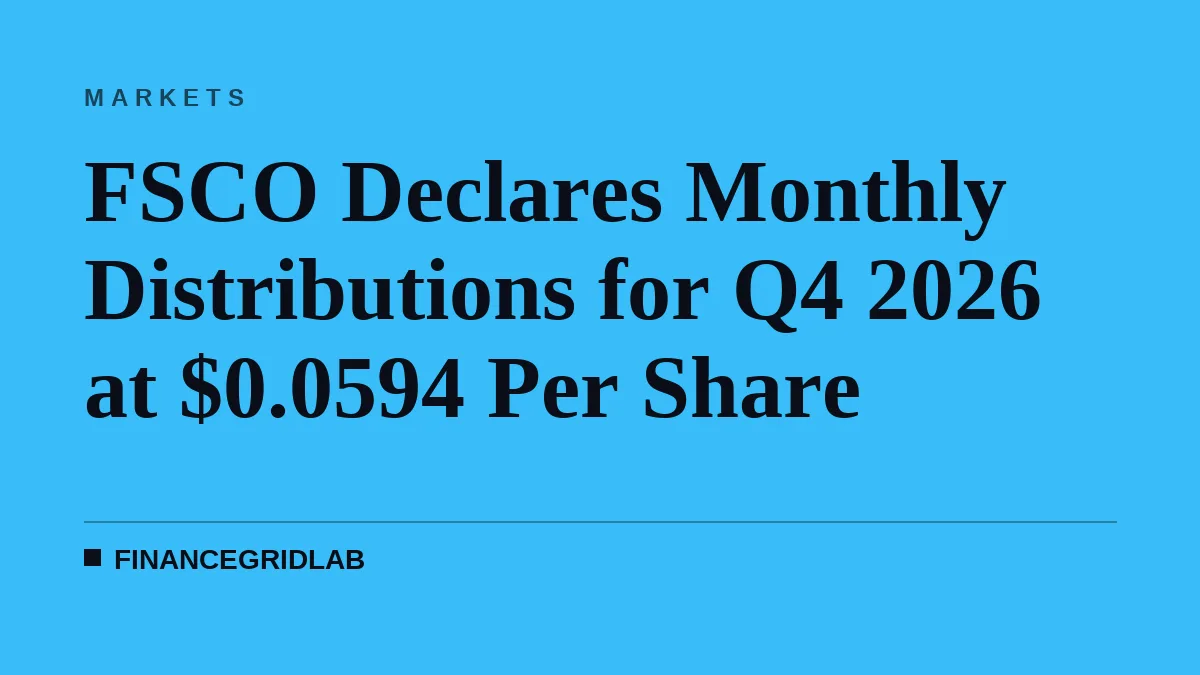 FSCO Declares Monthly Distributions for Q4 2026 at $0.0594 Per Share