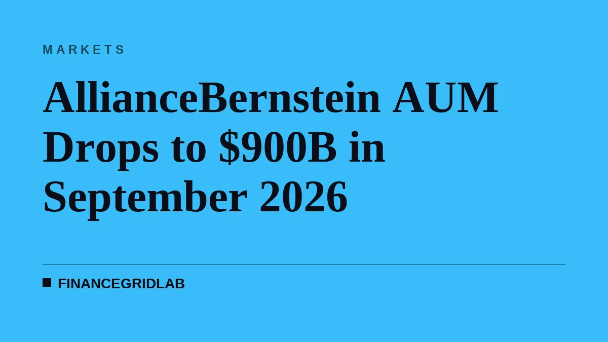 AllianceBernstein AUM Drops to $900B in September 2026