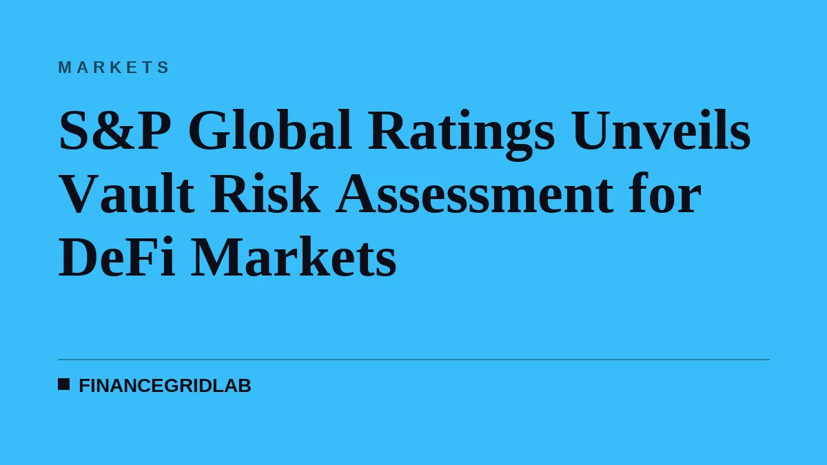 S&P Global Ratings Unveils Vault Risk Assessment for DeFi Markets