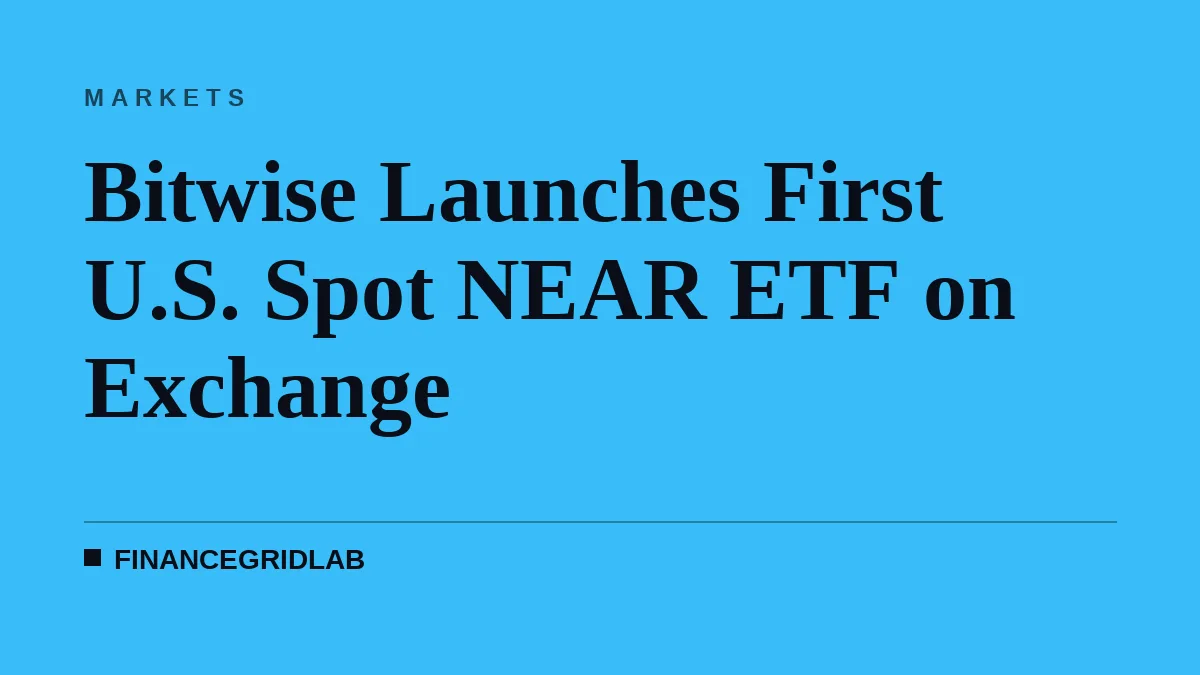 Bitwise Launches First U.S. Spot NEAR ETF on Exchange