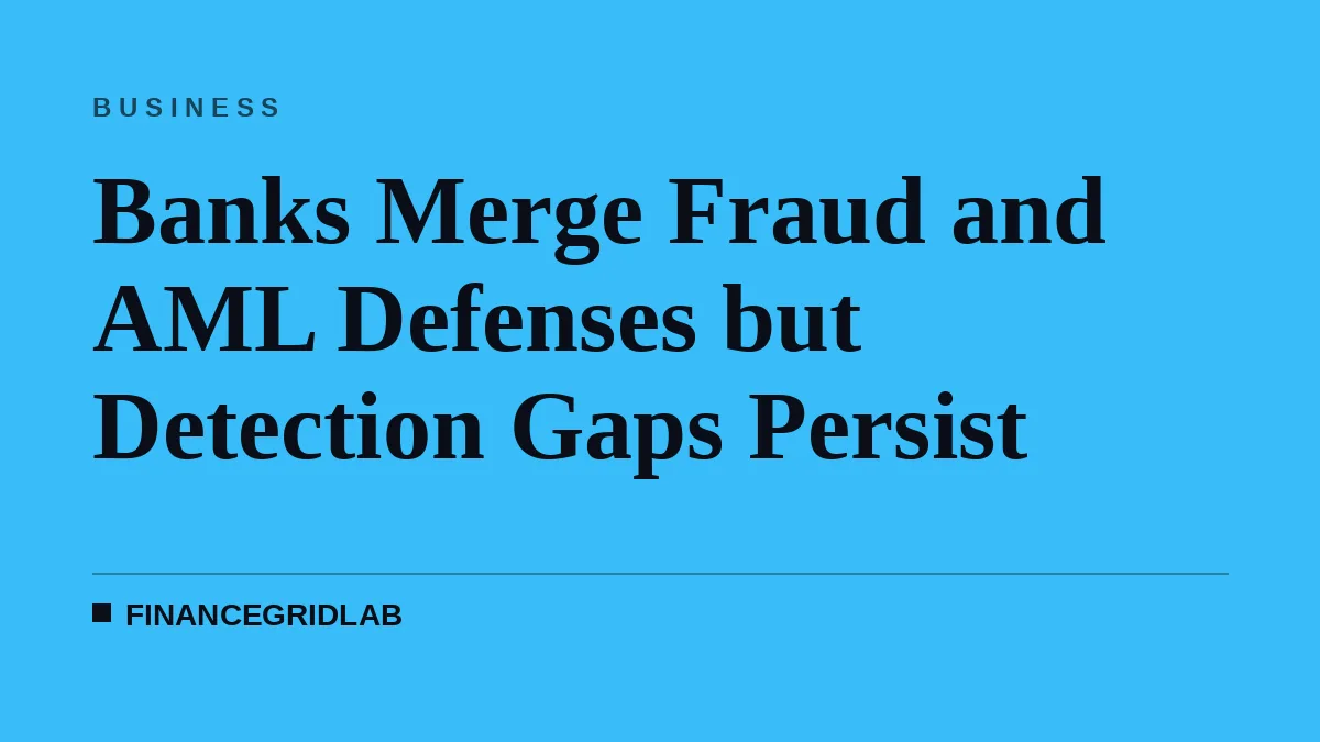 Banks Merge Fraud and AML Defenses but Detection Gaps Persist