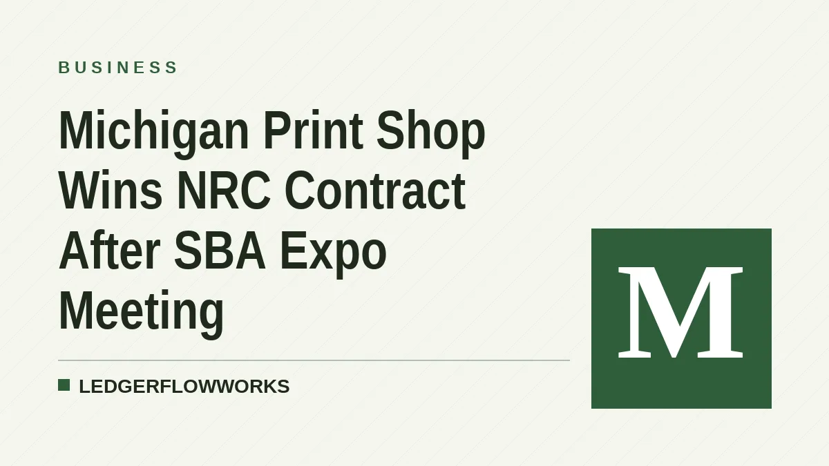 Michigan Print Shop Wins NRC Contract After SBA Expo Meeting