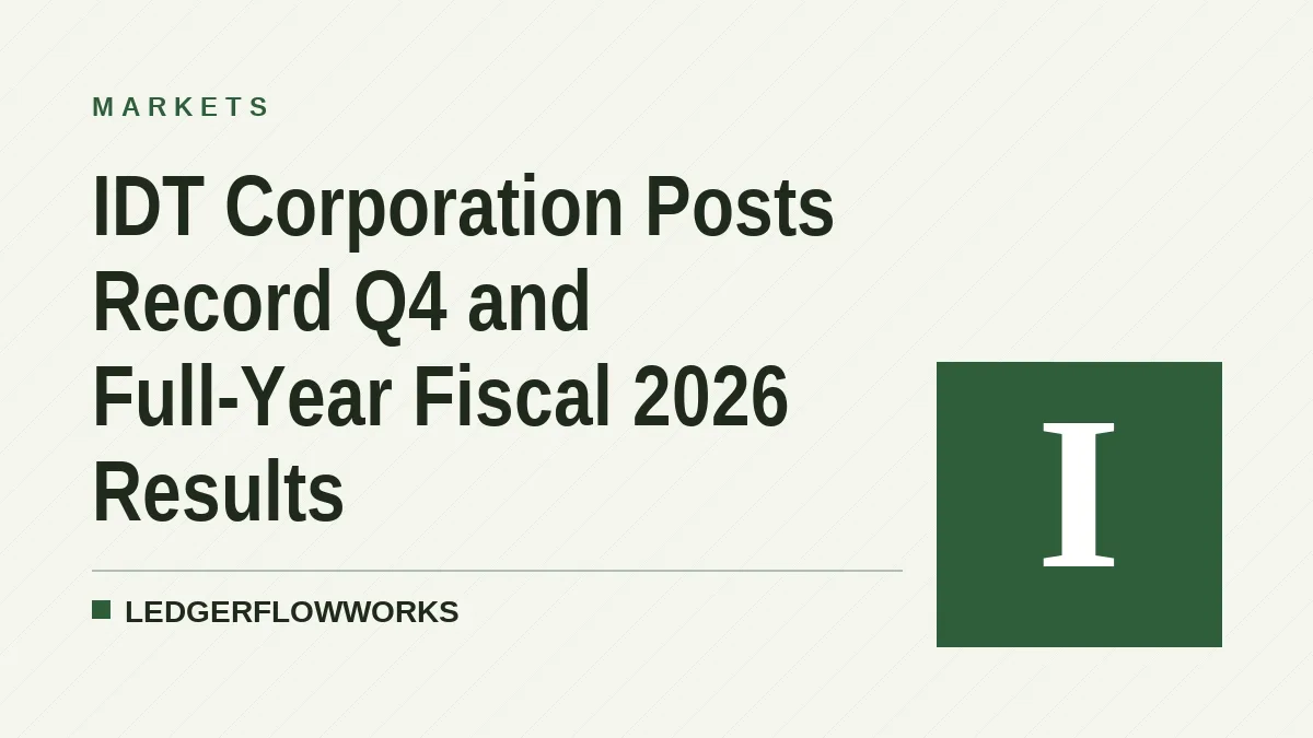 IDT Corporation Posts Record Q4 and Full-Year Fiscal 2026 Results