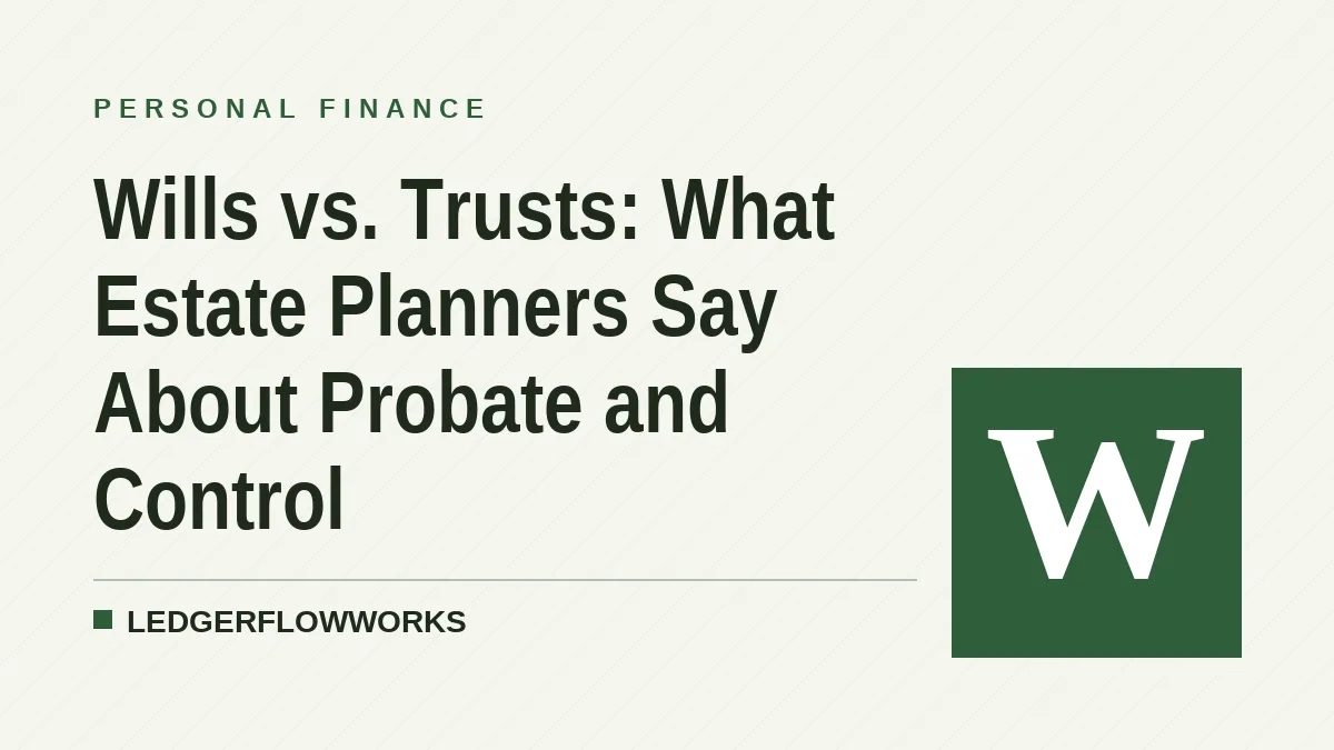 Wills vs. Trusts: What Estate Planners Say About Probate and Control