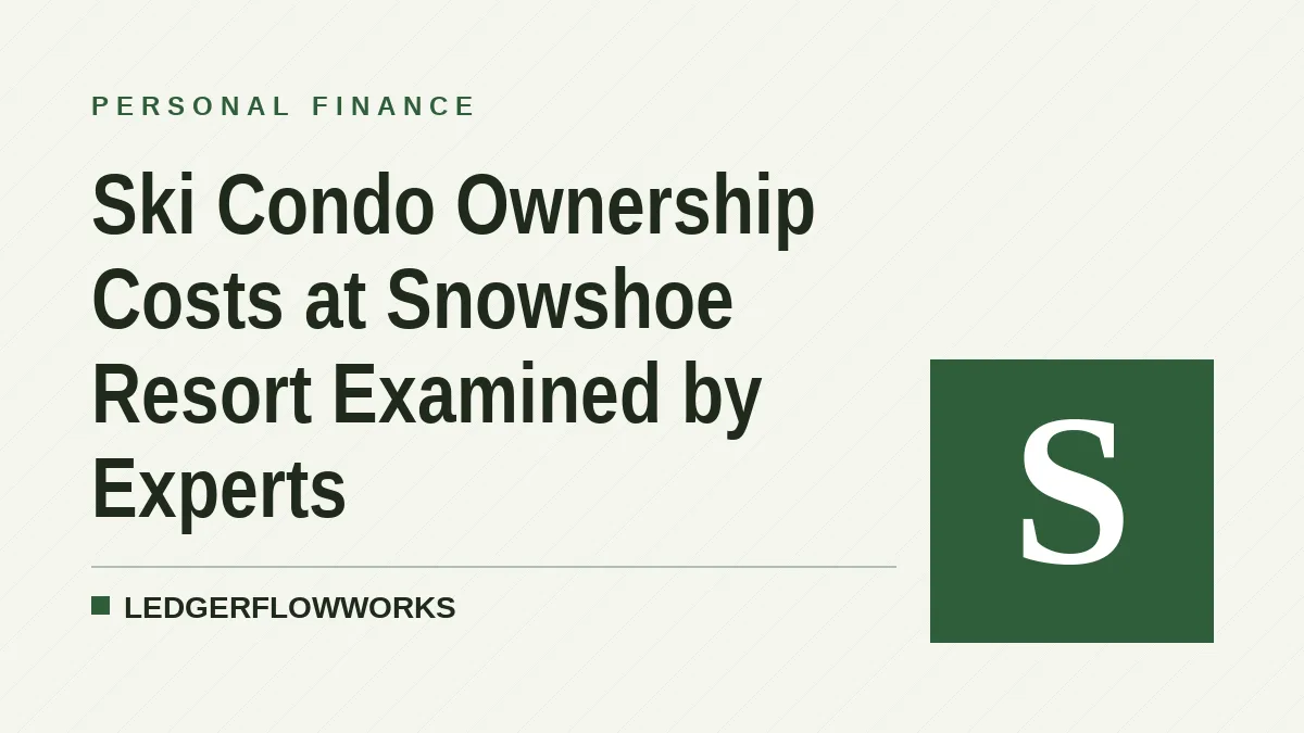 Ski Condo Ownership Costs at Snowshoe Resort Examined by Experts