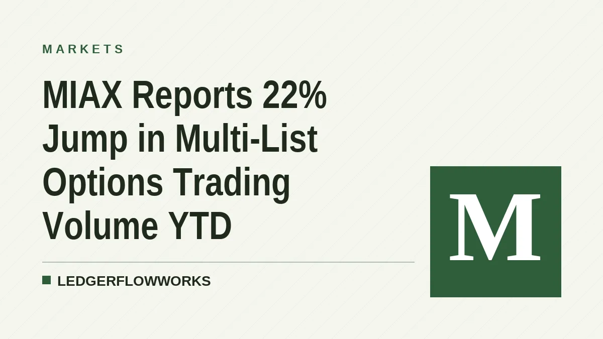 MIAX Reports 22% Jump in Multi-List Options Trading Volume YTD