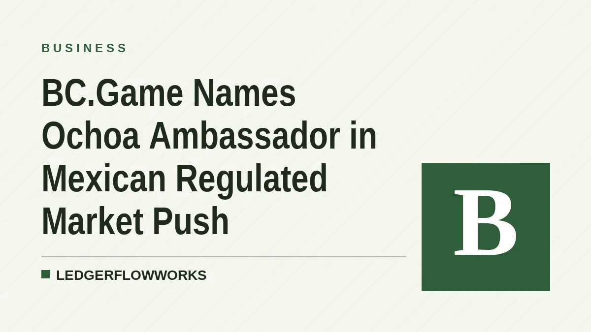BC.Game Names Ochoa Ambassador in Mexican Regulated Market Push