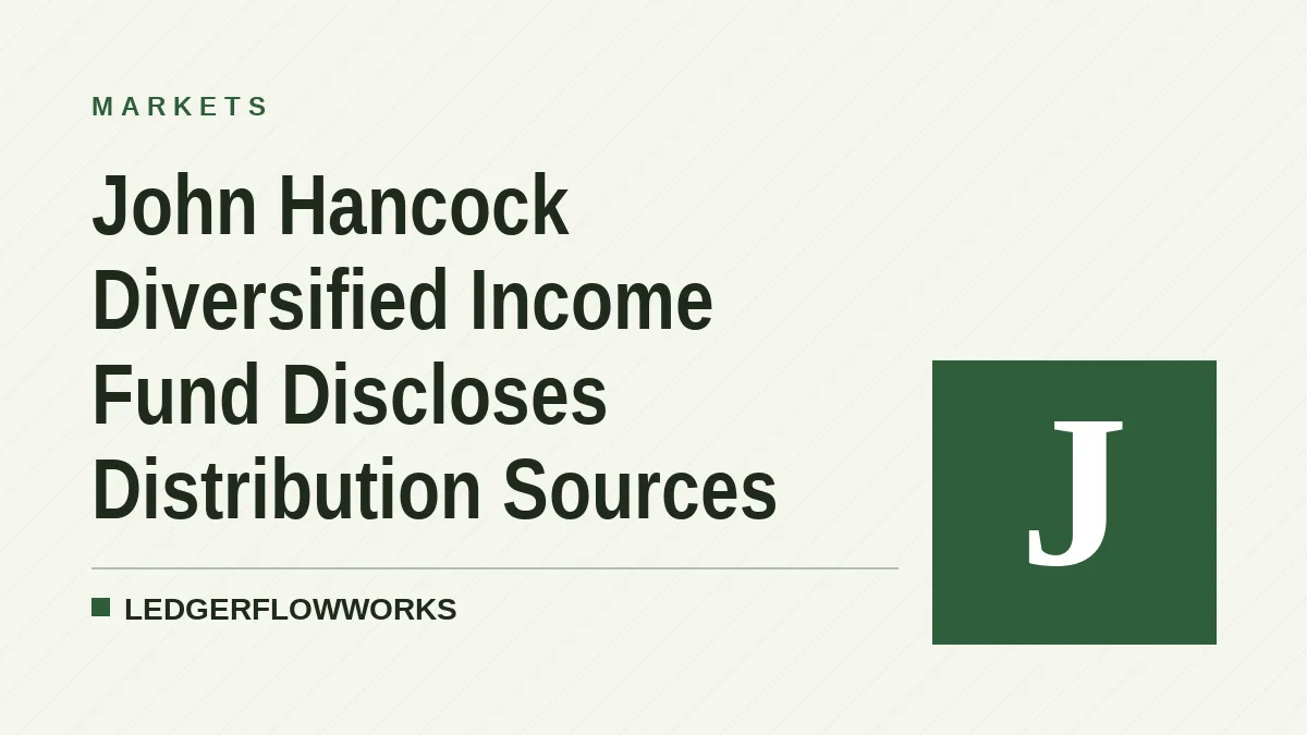 John Hancock Diversified Income Fund Discloses Distribution Sources