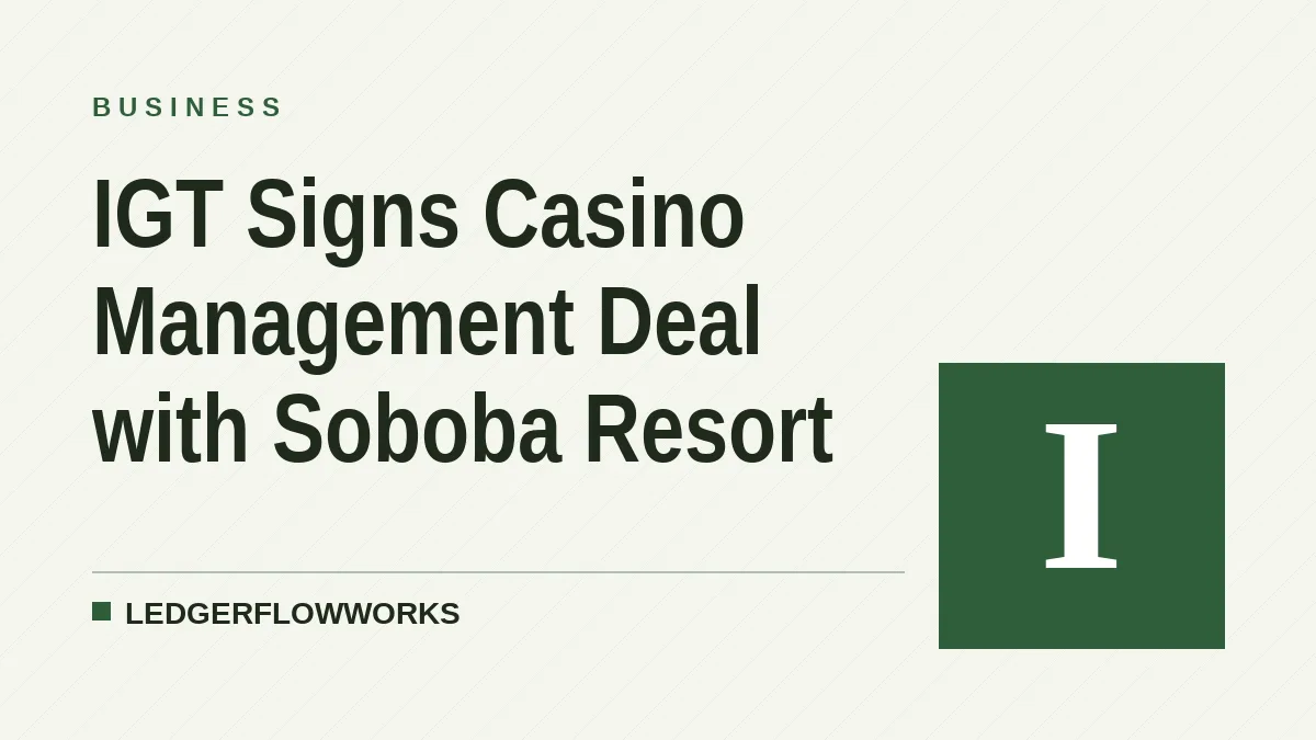 IGT Signs Casino Management Deal with Soboba Resort