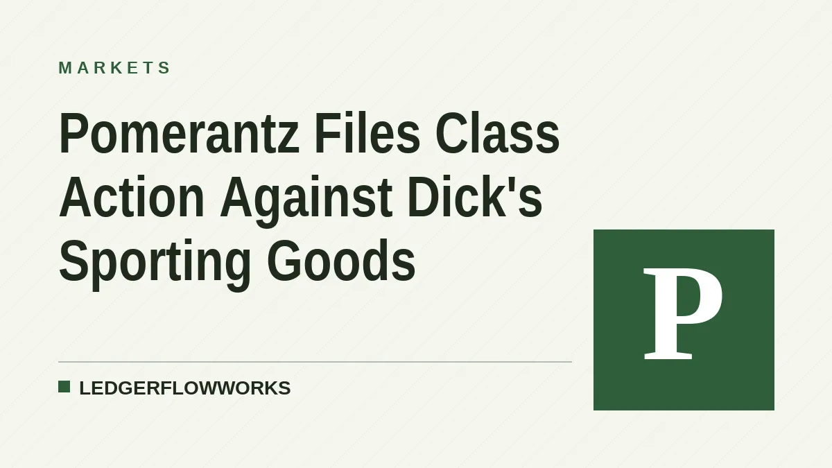 Pomerantz Files Class Action Against Dick's Sporting Goods