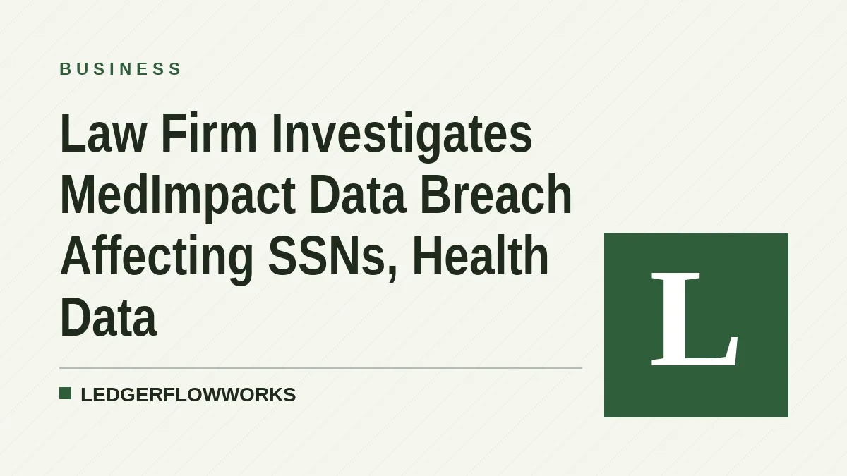 Law Firm Investigates MedImpact Data Breach Affecting SSNs, Health Data