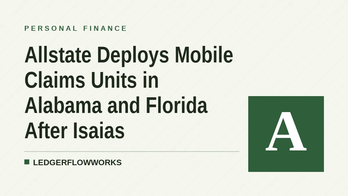 Allstate Deploys Mobile Claims Units in Alabama and Florida After Isaias