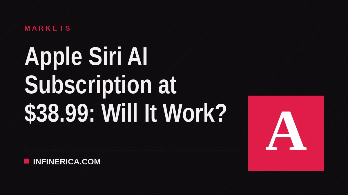 Apple Siri AI Subscription at $38.99: Will It Work?