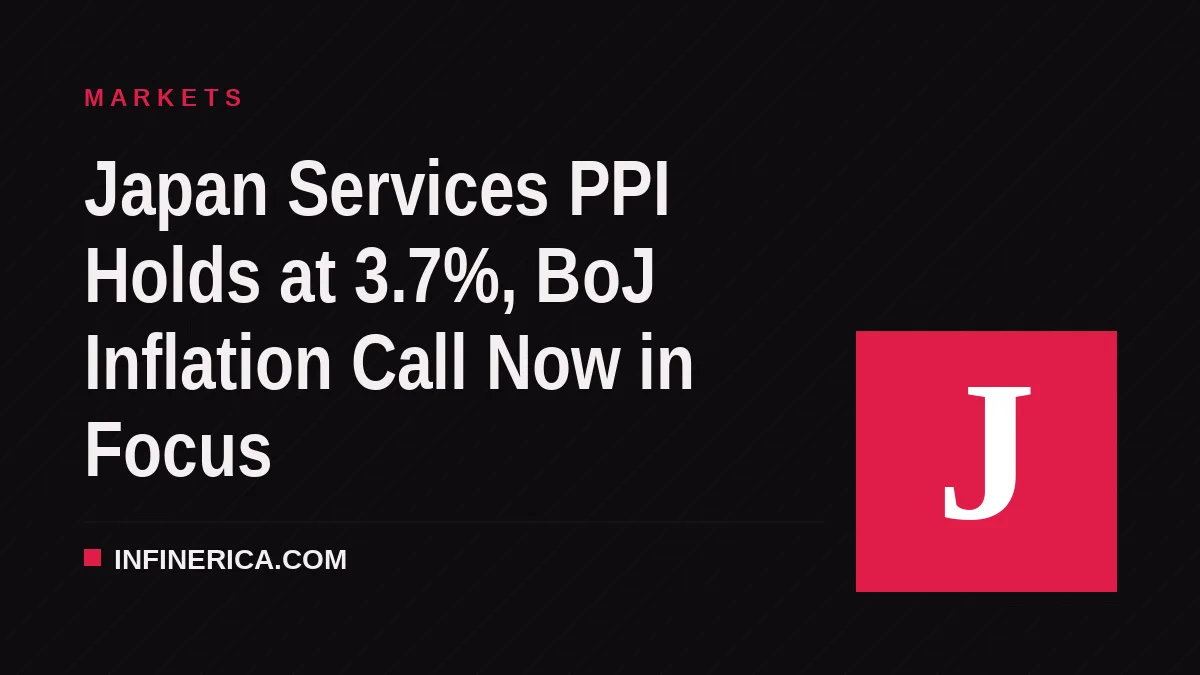 Japan Services PPI Holds at 3.7%, BoJ Inflation Call Now in Focus