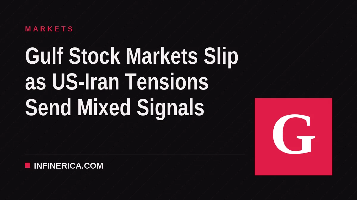 Gulf Stock Markets Slip as US-Iran Tensions Send Mixed Signals