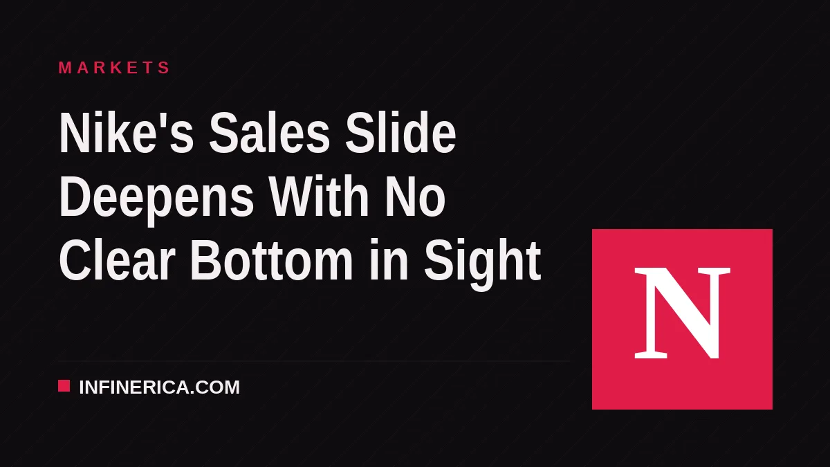 Nike's Sales Slide Deepens With No Clear Bottom in Sight