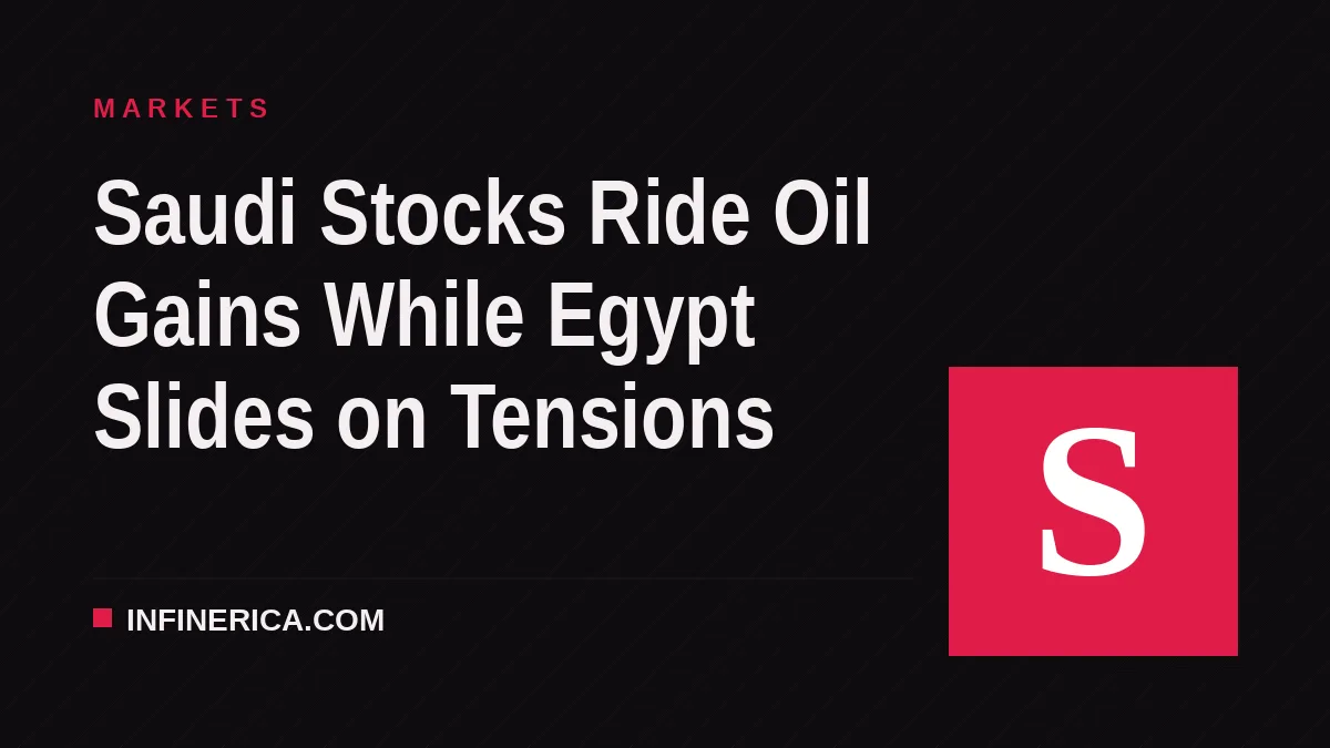 Saudi Stocks Ride Oil Gains While Egypt Slides on Tensions