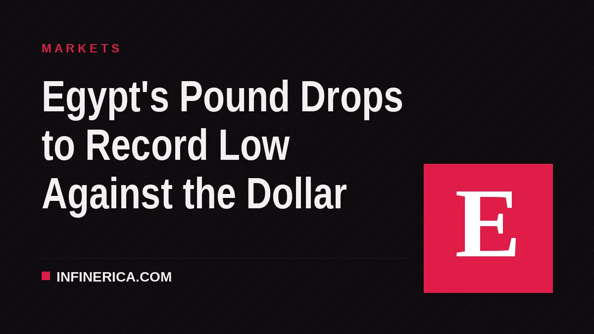 Egypt's Pound Drops to Record Low Against the Dollar