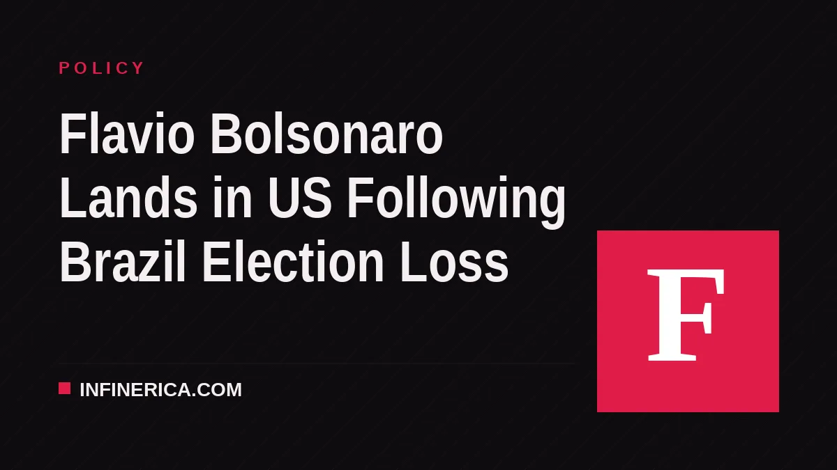 Flavio Bolsonaro Lands in US Following Brazil Election Loss
