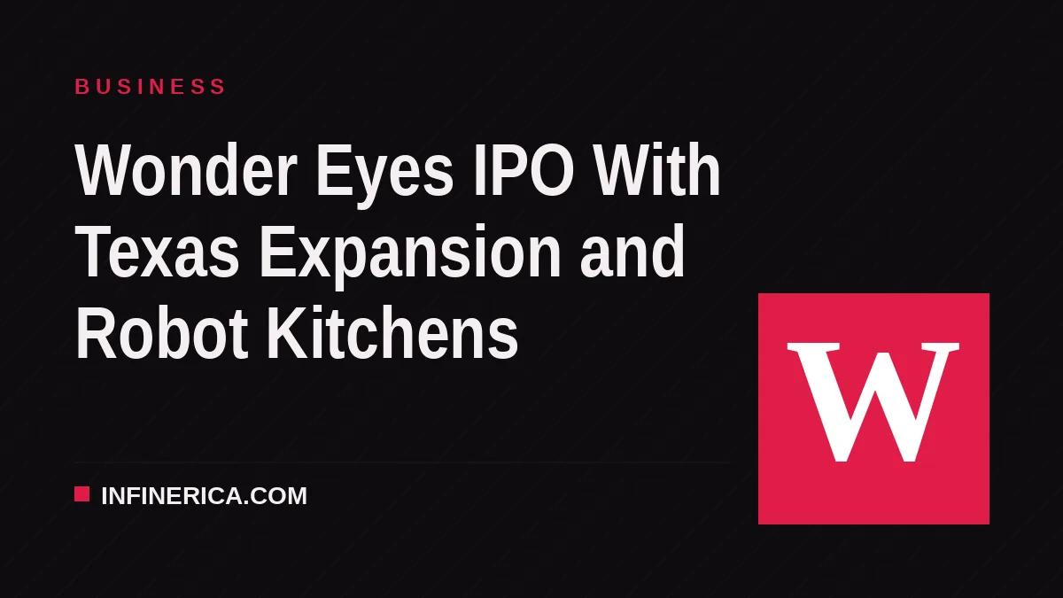 Wonder Eyes IPO With Texas Expansion and Robot Kitchens