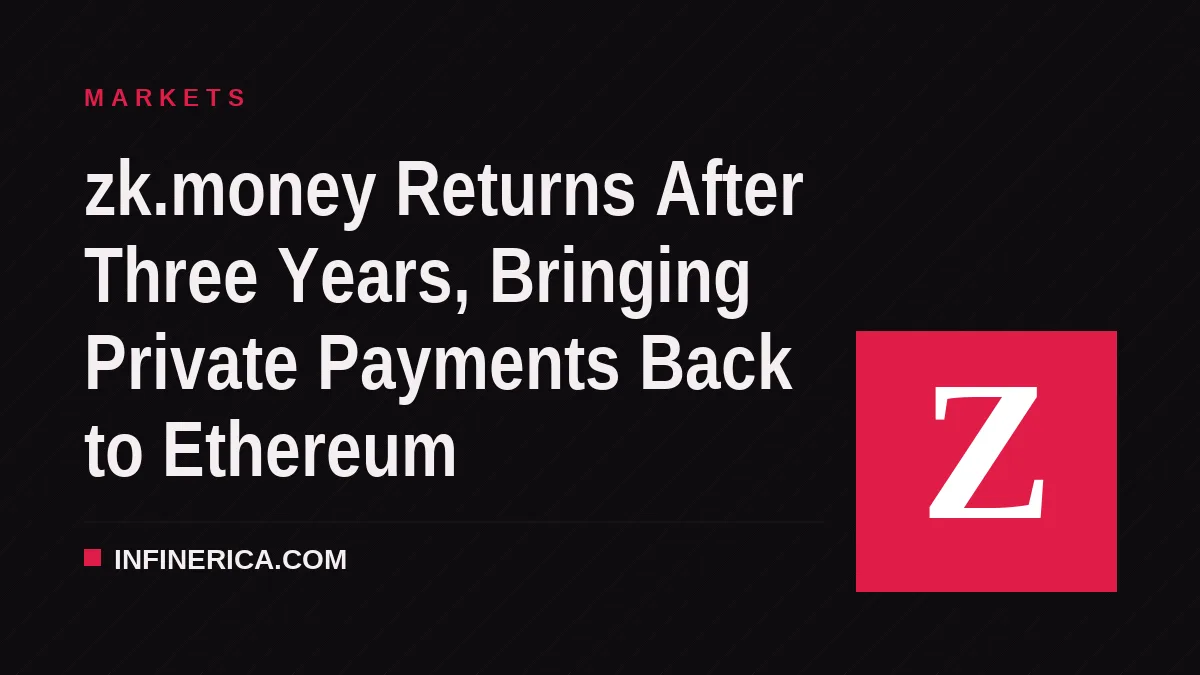 zk.money Returns After Three Years, Bringing Private Payments Back to Ethereum