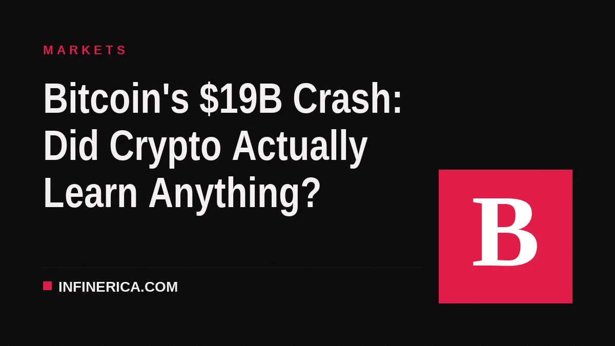 Bitcoin's $19B Crash: Did Crypto Actually Learn Anything?