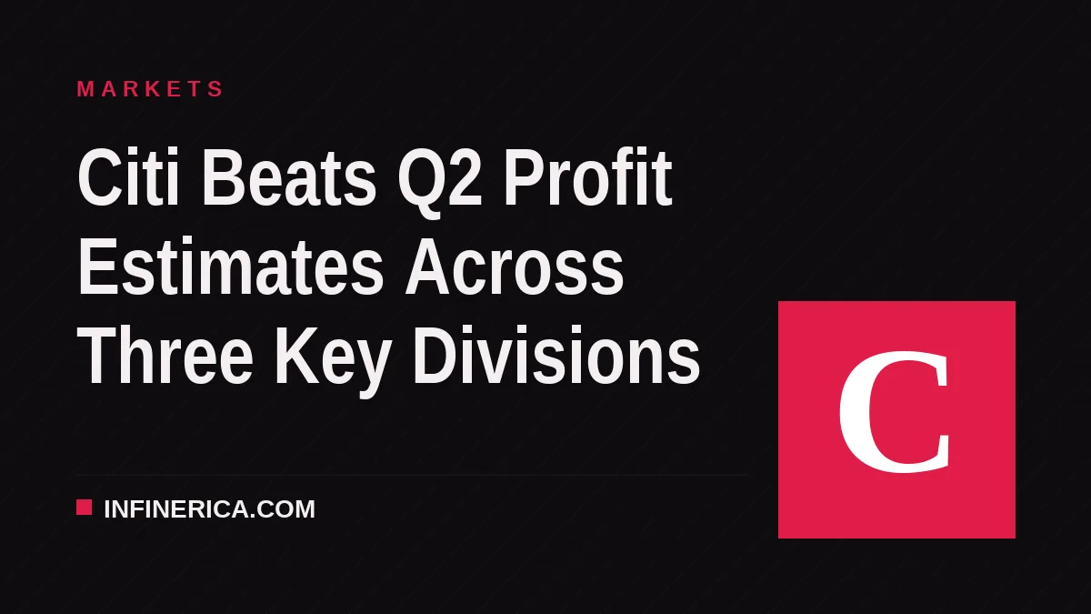 Citi Beats Q2 Profit Estimates Across Three Key Divisions