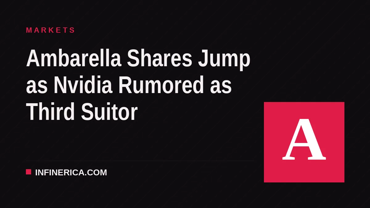 Ambarella Shares Jump as Nvidia Rumored as Third Suitor