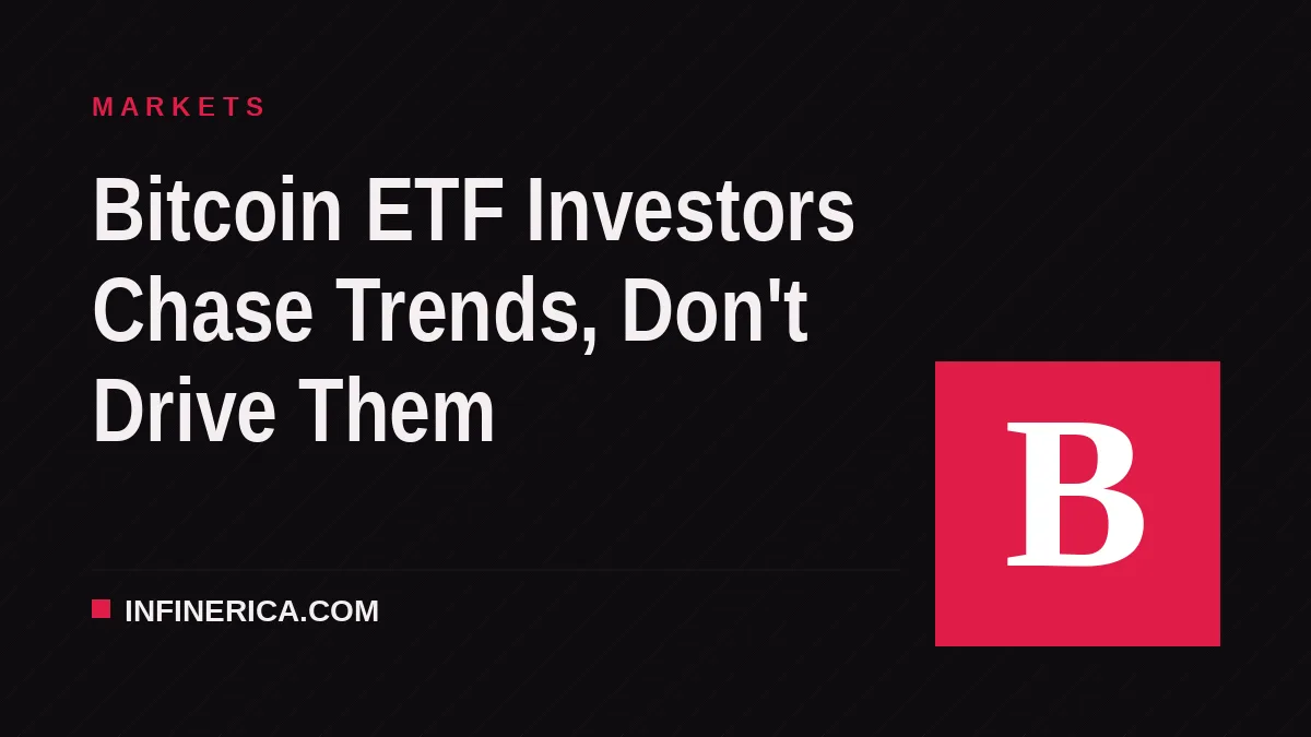 Bitcoin ETF Investors Chase Trends, Don't Drive Them