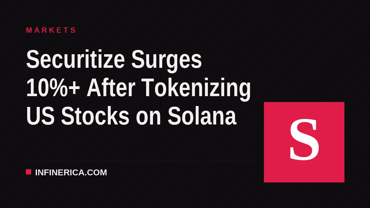 Securitize Surges 10%+ After Tokenizing US Stocks on Solana