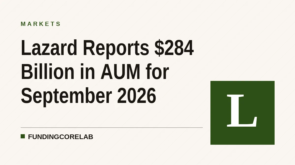 Lazard Reports $284B in Assets Under Management for September