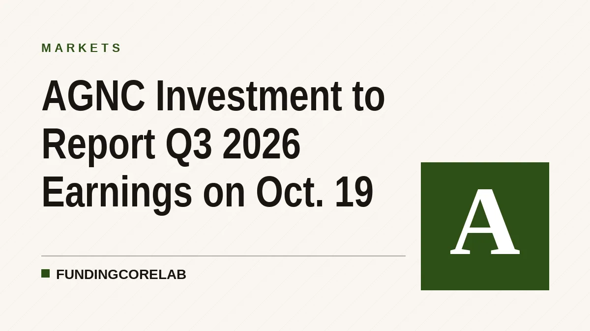 AGNC Investment to Report Q3 2026 Earnings on Oct. 19